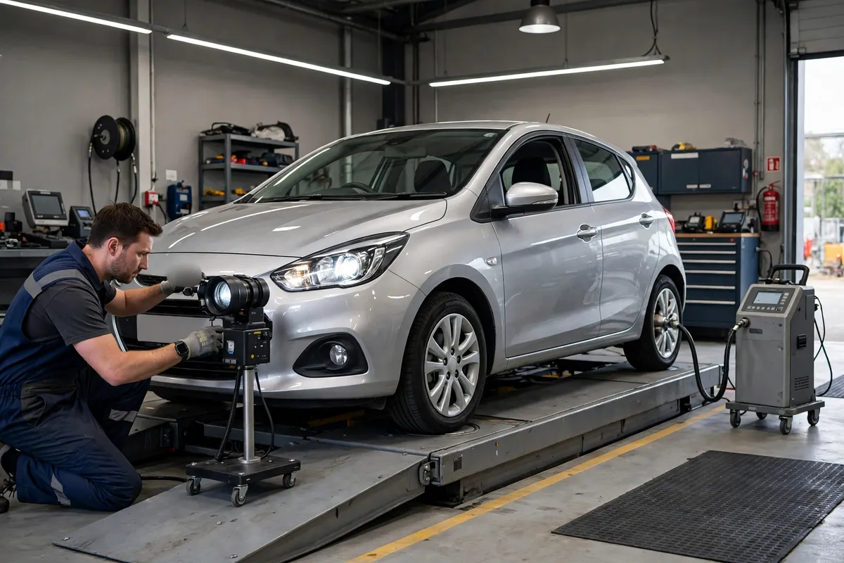 MOT and service checks at a UK garage for MOT requirements and standards