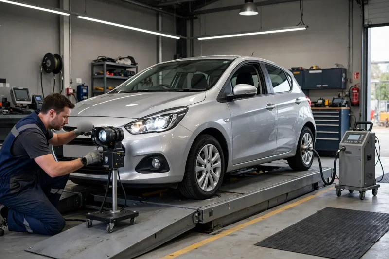 MOT and service checks at a UK garage for MOT requirements and standards